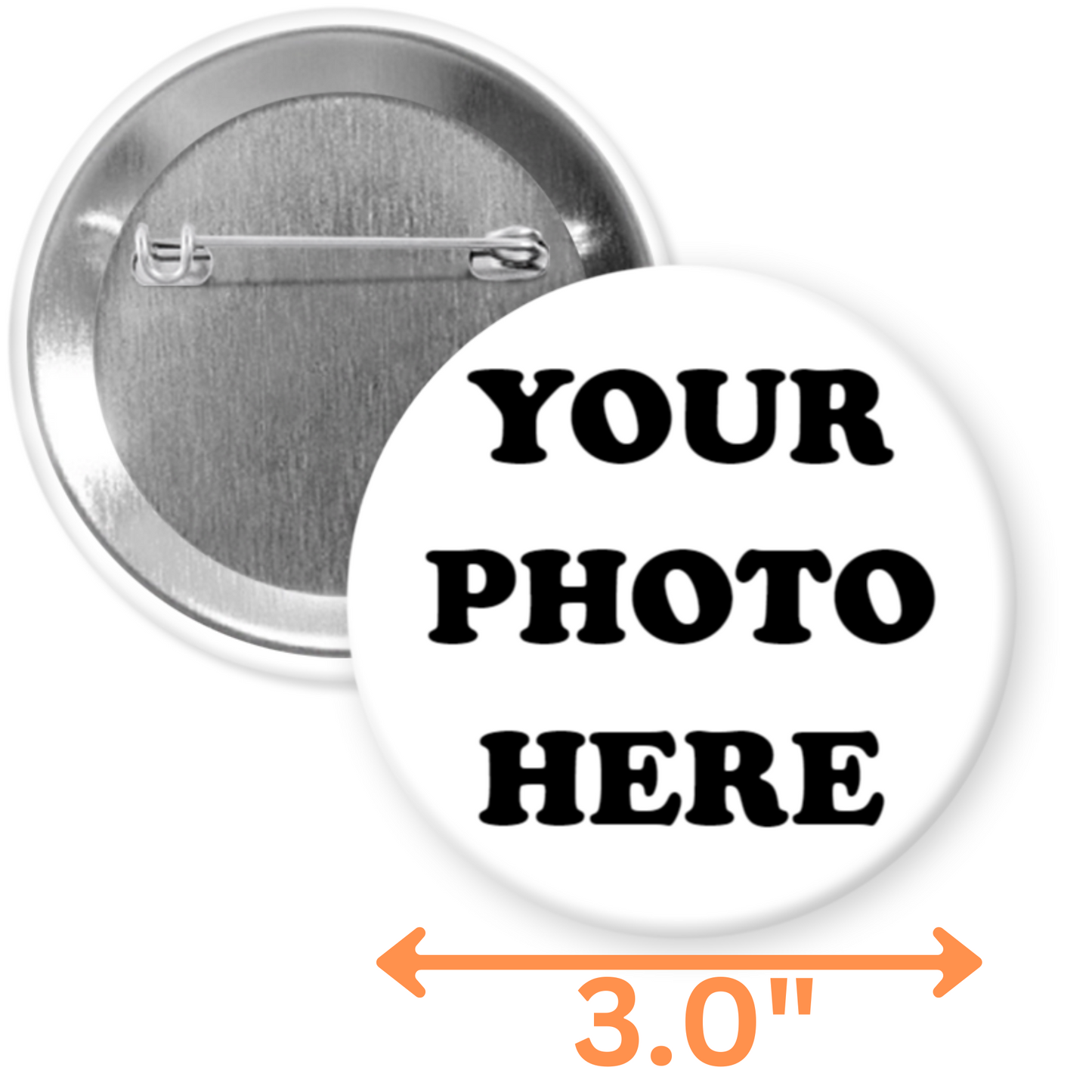 3.0" Pinback Button -Custom Grad Pins