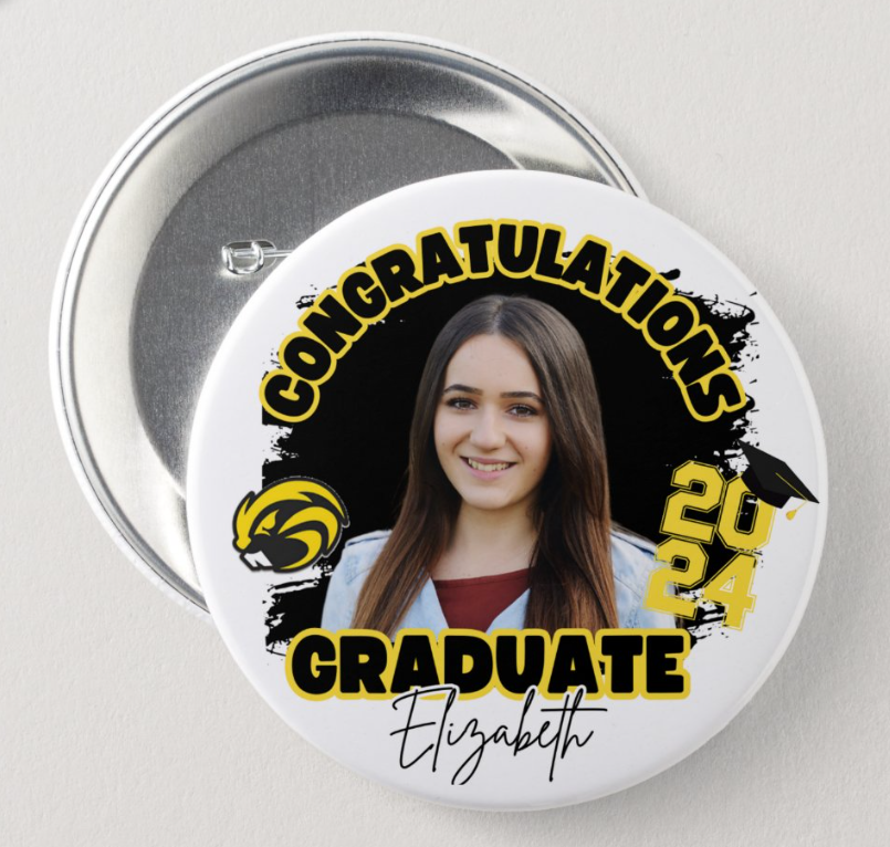 3.0" Pinback Button -Custom Grad Pins